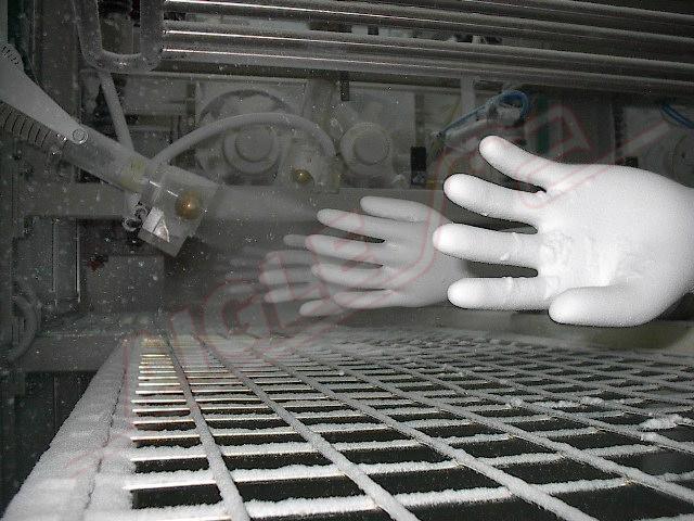 FLOCKING EQUIPMENT FOR LATEX GLOVES