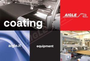 Line for non-woven fibreglass fabrics, coated for acoustic, electrical and chemical insulation